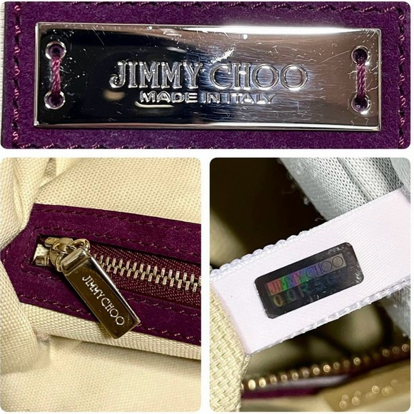 JimmyChoo (retail $2295) Justine suede/leather bag - Picture 4 of 12